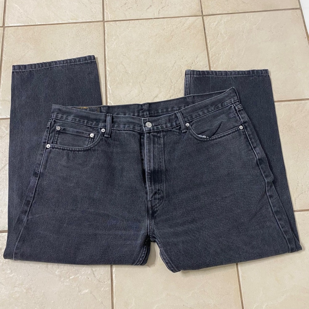 Levi Strauss & Co‎ 505 Mens Jeans Black Wash Straight Leg Size W40 L30